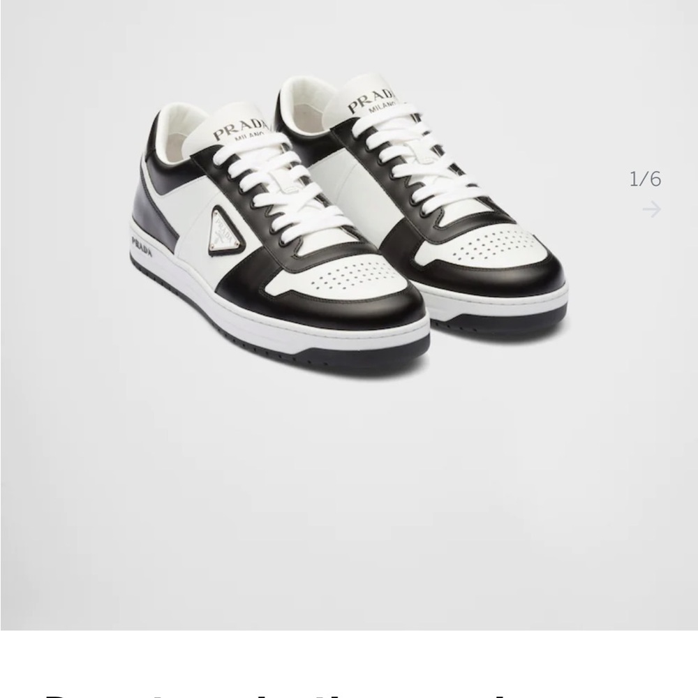 Downtown leather Prada sneakers womens 8.5